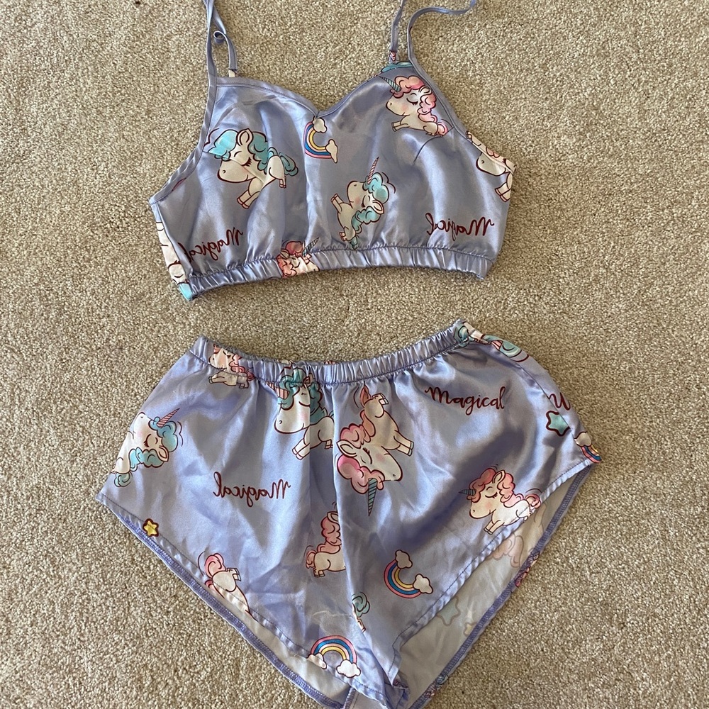 Purple Cartoon PJ Set